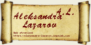 Aleksandra Lazarov vizit kartica